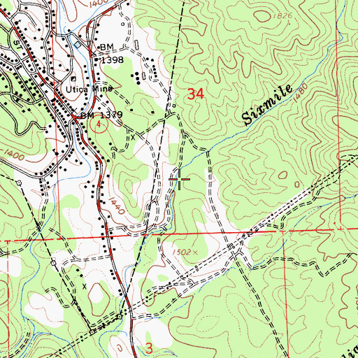 Topographic Map of Holy Ghost Mine, CA