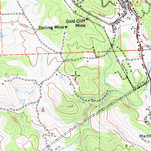 Topographic Map of Lavagnino Mine, CA
