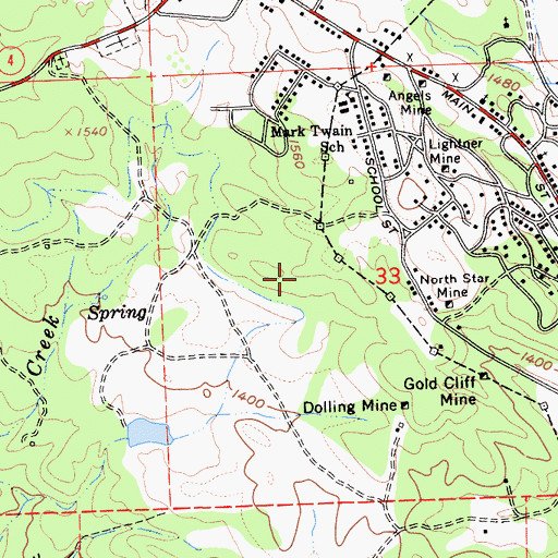 Topographic Map of Lindsay Mine, CA