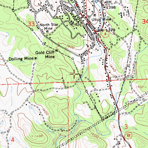 Topographic Map of Madison Mine, CA