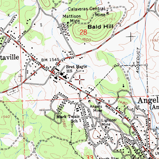 Topographic Map of Maltman Mine, CA