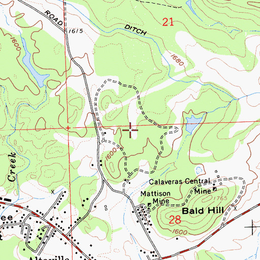 Topographic Map of North Star Mine, CA