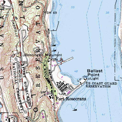 Topographic Map of Mike Pier, CA