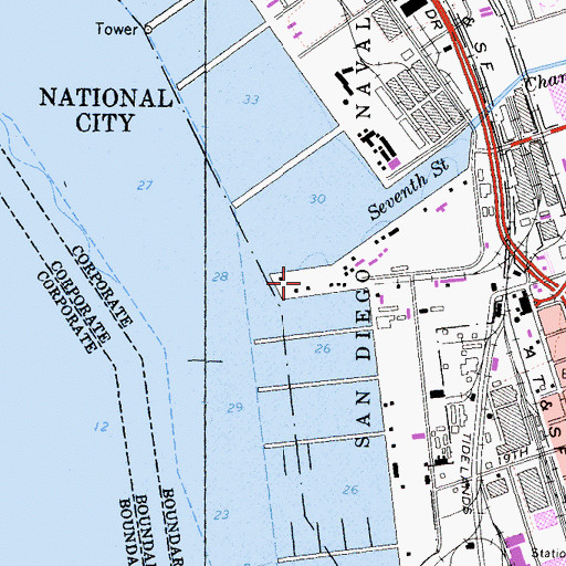 Topographic Map of Mole Pier, CA