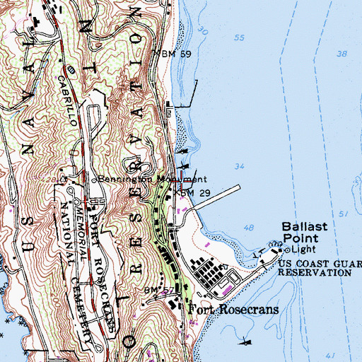 Topographic Map of November Pier, CA