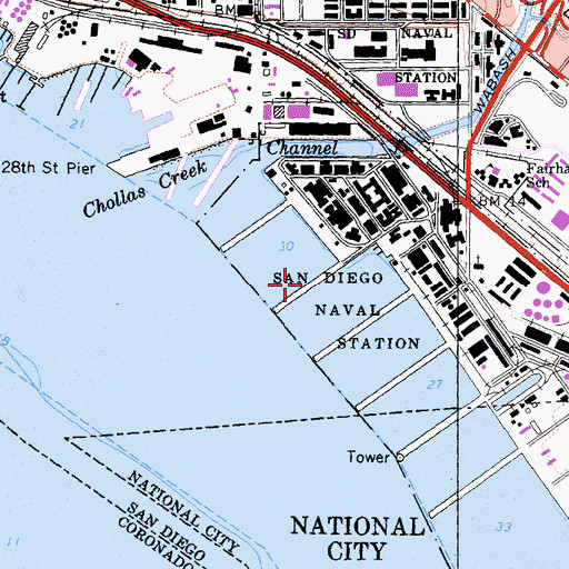 Topographic Map of Pier 2, CA