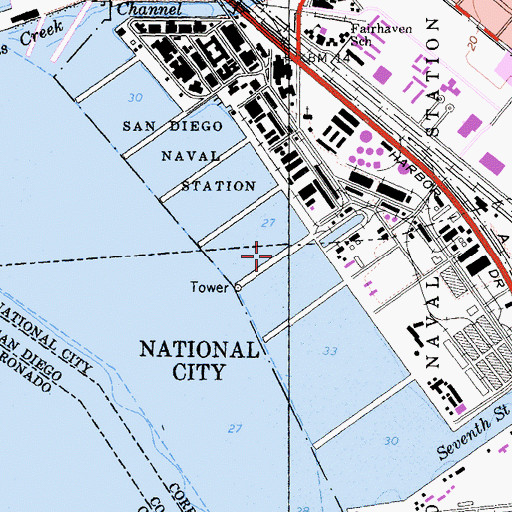 Topographic Map of Pier 5, CA