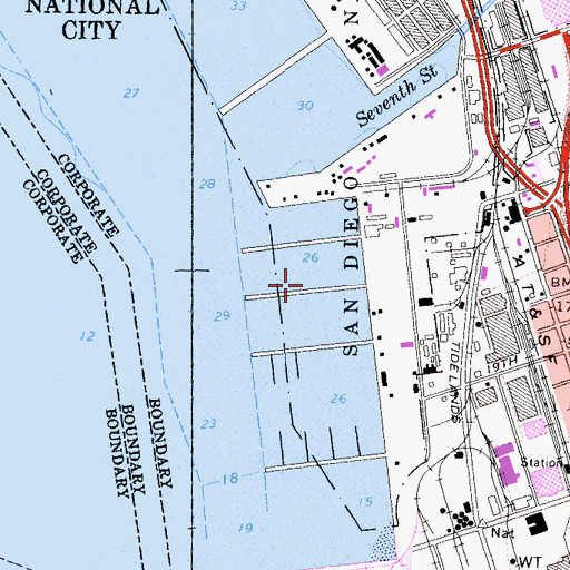 Topographic Map of Pier 11, CA