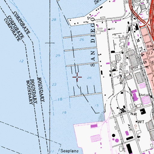 Topographic Map of Pier 13, CA