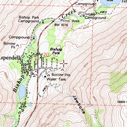 Topographic Map of Stevens Prospect, CA