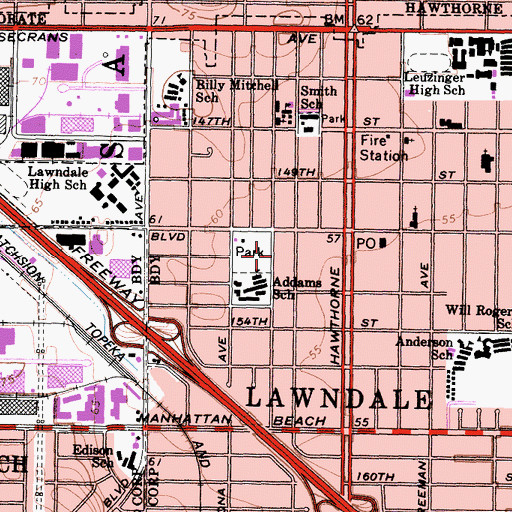 Topographic Map of Apostolic Christian Church of Nazarene, CA