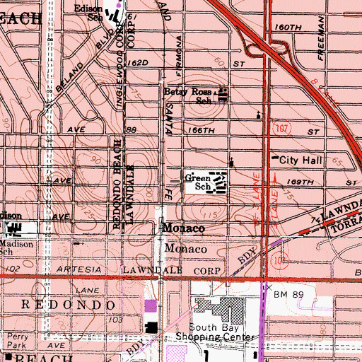 Topographic Map of William Green Park, CA