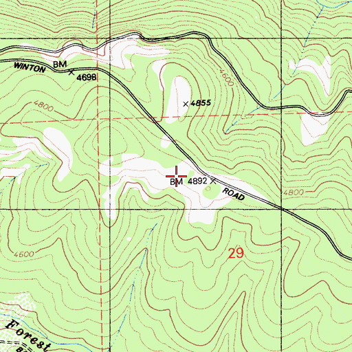 Topographic Map of Folsom Guard Station (historical), CA