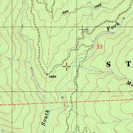 Topographic Map of Martel Creek, CA