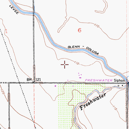 Topographic Map of Colusa County, CA