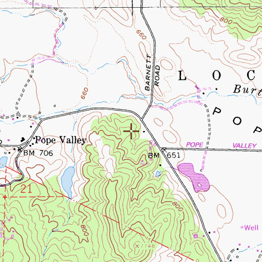 Topographic Map of Central School (historical), CA