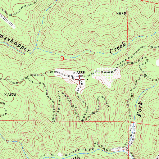 Topographic Map of Evans Ranch, CA