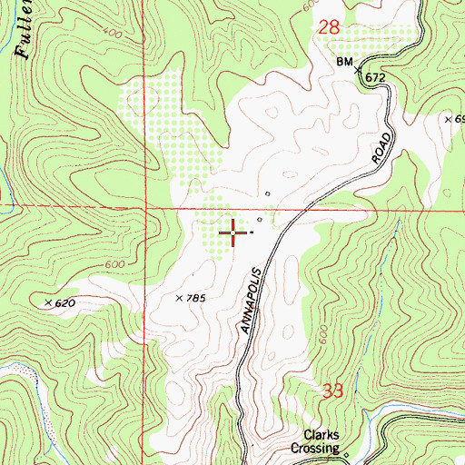 Topographic Map of Olson Ranch, CA