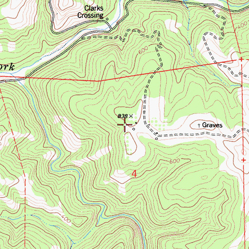 Topographic Map of Williams Ranch, CA