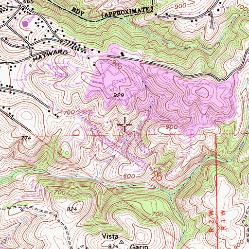 Topographic Map of Canyon View Park, CA