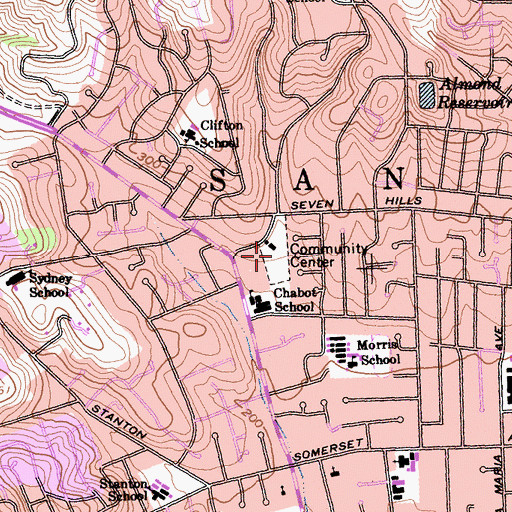 Topographic Map of Castro Valley Community Park, CA