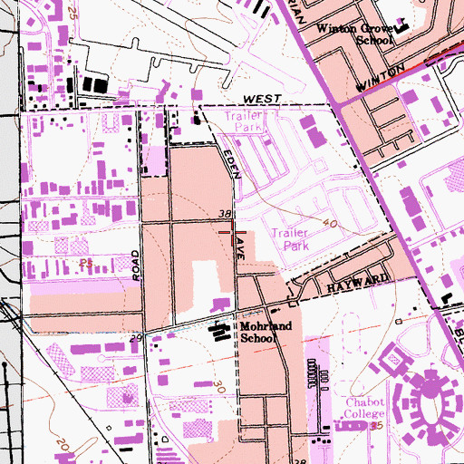 Topographic Map of Greenwood Park, CA