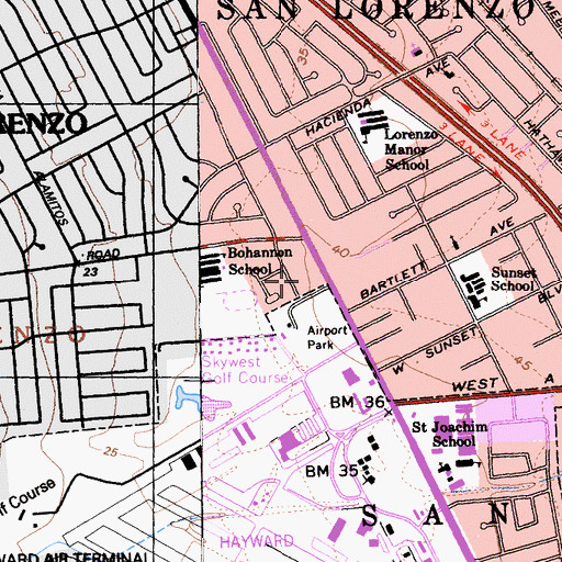 Topographic Map of McConaghy Park, CA