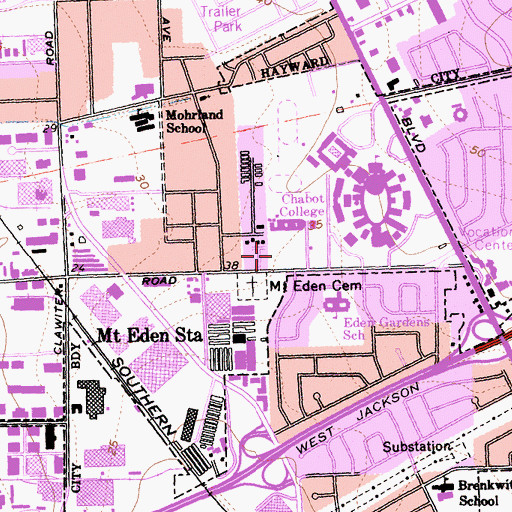Topographic Map of Rancho Arroyo Park, CA