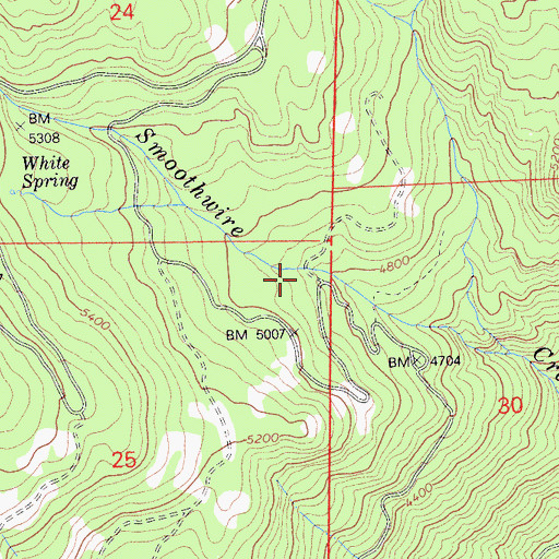 Topographic Map of Smoothwire Camp (historical), CA