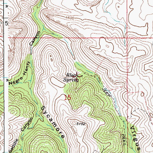 Topographic Map of Bleak Spring, AZ