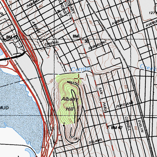 Topographic Map of California Orientation Center for the Blind, CA