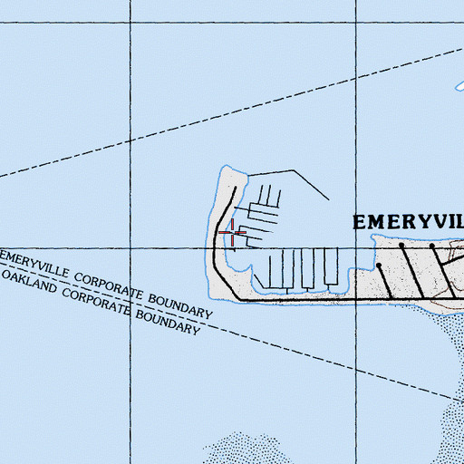 Topographic Map of Emeryville Marina, CA