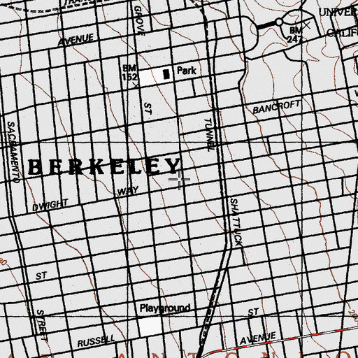 Topographic Map of Alta Bates Summit Medical Center Herrick Campus, CA