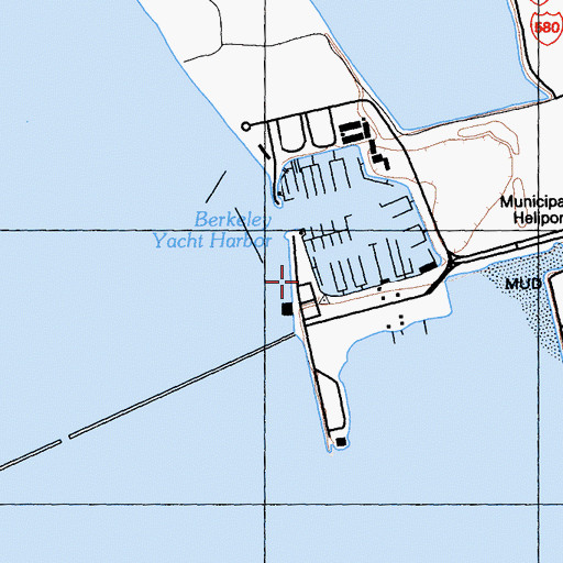 Topographic Map of Horseshoe Park, CA