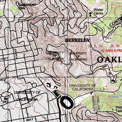 Topographic Map of Lawrence Berkeley Laboratory, CA