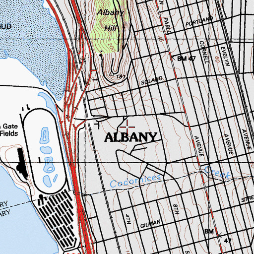 Topographic Map of Middle School Park, CA