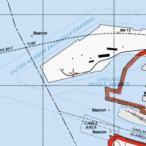 Topographic Map of Portview Park, CA