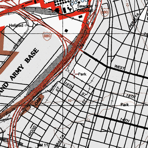 Topographic Map of Raimondi Park, CA