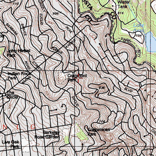 Topographic Map of Remillard Park, CA