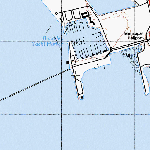 Topographic Map of Shorebird Park, CA