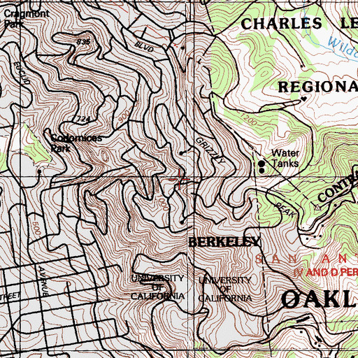 Topographic Map of Terrace View Park, CA