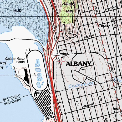 Topographic Map of Western Regional Research Laboratory, CA