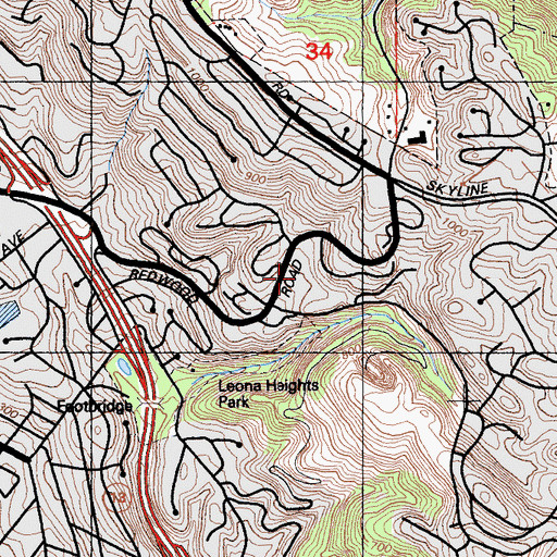 Topographic Map of Pinto Ranch Recreation Area, CA