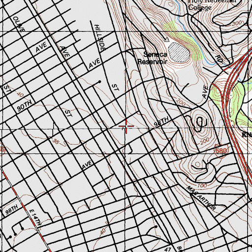 Topographic Map of Verdese Carter Park, CA