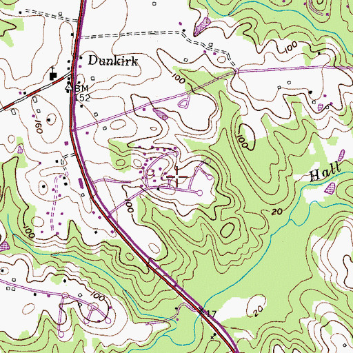 Topographic Map of Apple Greene, MD