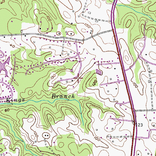 Topographic Map of Ashwood Manor, MD