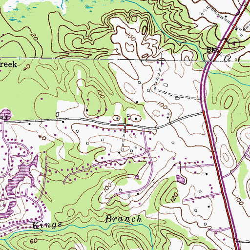 Topographic Map of Calvert Chase, MD