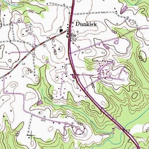Topographic Map of Country Village Plaza Shopping Center, MD