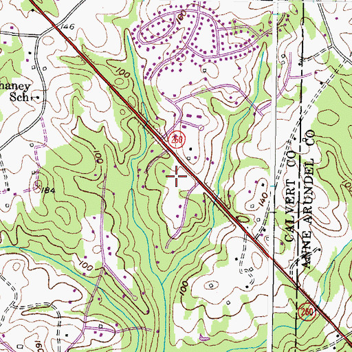 Topographic Map of Crestwood, MD