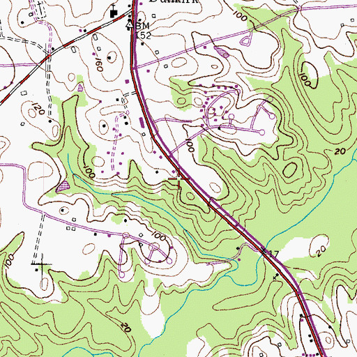 Topographic Map of Dunkirk South, MD